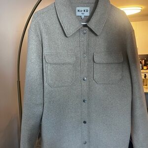 NA-KD Men's Beige Shirt Jacket